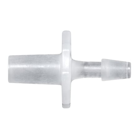 Cole Parmer Luer to Hose Barb Fitting, Straight Adapter, Ntrl Kynar, Cleanoom, Male Slip Luerx3/32in ID; 10PK LMS-1.5NK7-QC
